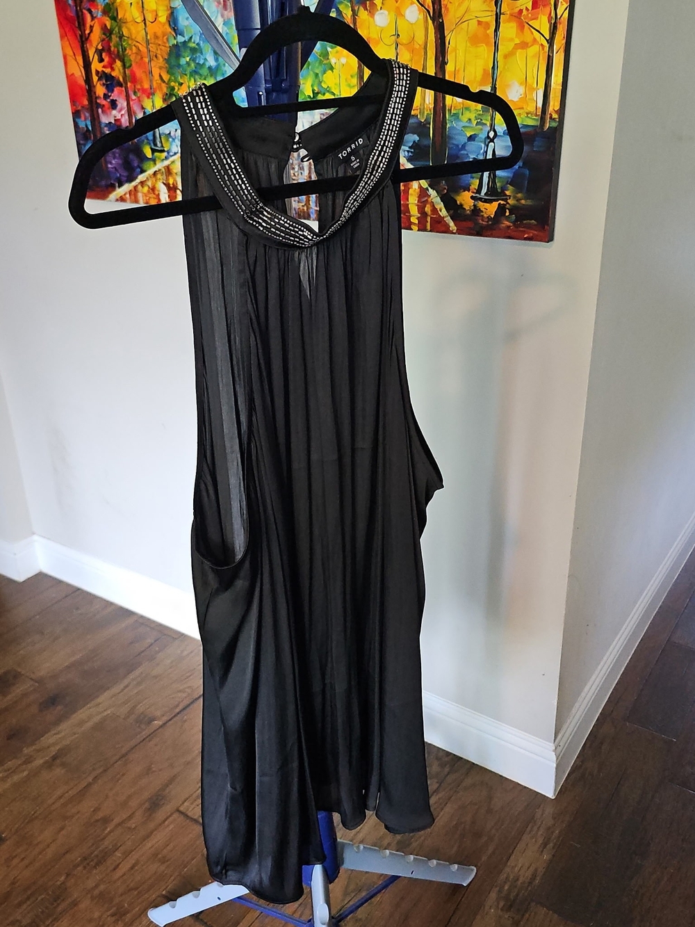 torrid Black Beaded Halter Tank Top